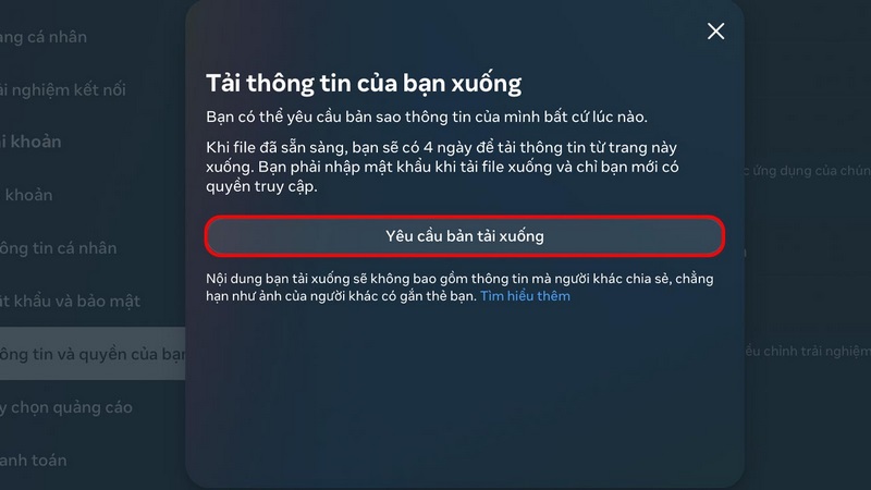 Yêu cầu bản tải xuống để hệ thống sao lưu giúp bạn 