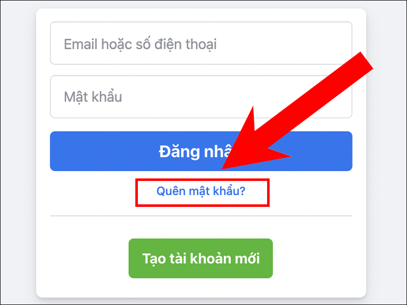 Cách lấy lại mật khẩu facebook bằng messenger bất bại 7 Bạn lựa chọn quên mật khẩu để đổi dữ liệu