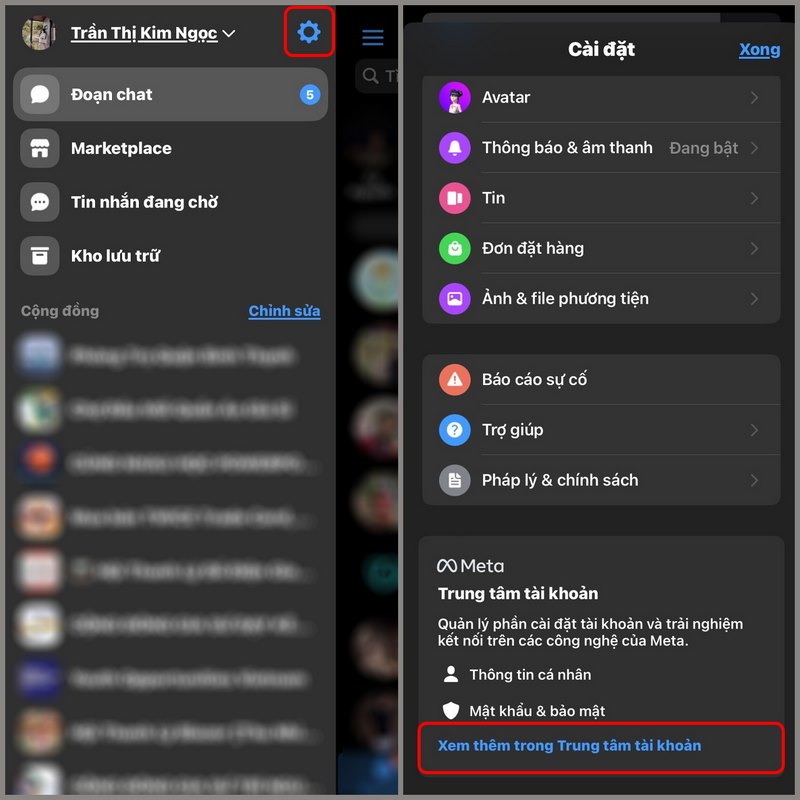 Cách lấy lại mật khẩu facebook bằng messenger bất bại 4 Người dùng tiến hành cài đặt để yêu cầu đổi thông tin