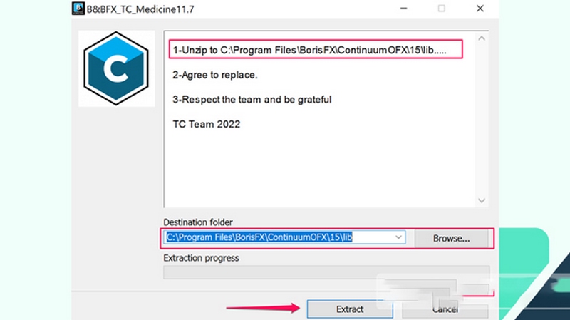 Download Wondershare Filmora 11 Full + Hướng dẫn cài đặt 13 Bấm vào Extract để hoàn tất cài đặt crack Filmora