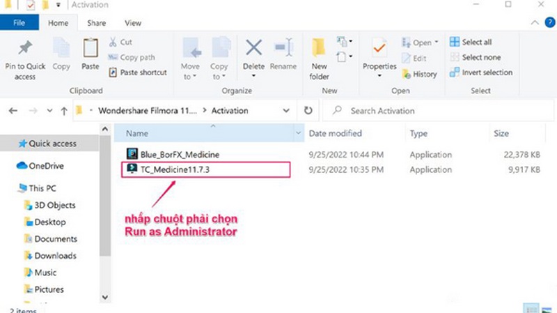 Download Wondershare Filmora 11 Full + Hướng dẫn cài đặt 11 Muốn crack Filmora cần chạy file trong folder Activation