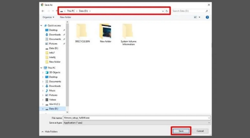 Download Filmora 9 Full Crack vĩnh viễn 2024 như thế nào? 4 Bấm lưu trữ file trên thiết bị máy tính của mình