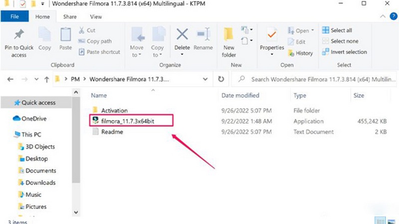 Download Wondershare Filmora 11 Full + Hướng dẫn cài đặt 4 Cần giải nén file Filmora 11
