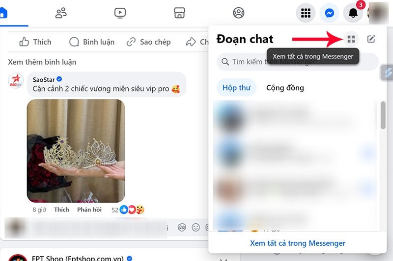 Vào trang chủ messenger trên web thật nhanh chóng 