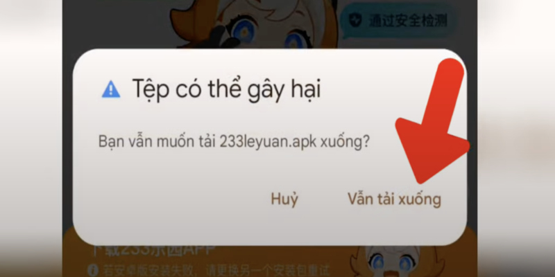 Cách Tải 233 APK Cho Android Nhanh & Đơn Giản 3 Cho phép điện thoại tải từ nguồn không xác định