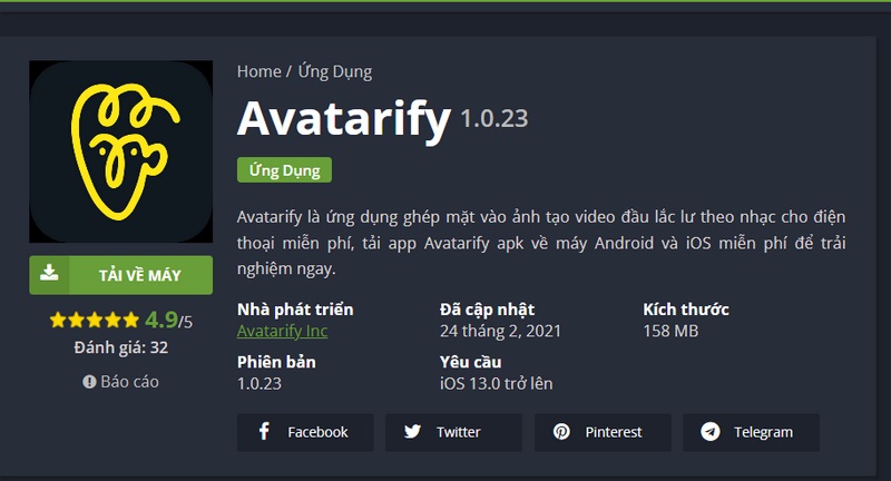 Thực hiện tải về máy