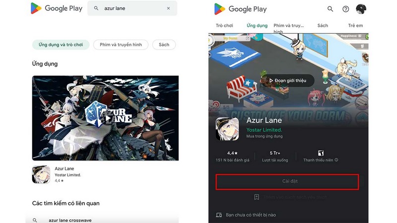 Cách tải Azur Lane apk cho android đơn giản, nhanh gọn nhất 5 Thực hiện cài đặt