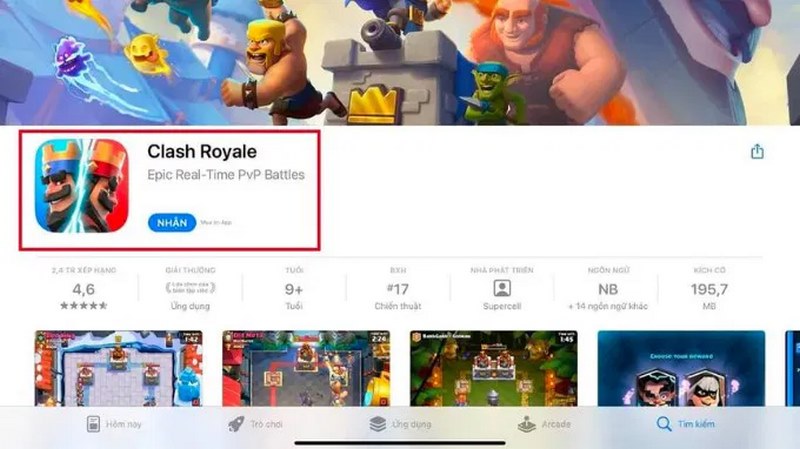 Tải Miễn Phí Clash Royale APK – Game Chiến Thuật Đỉnh Cao! 7 Sau khi bấm vào nhận file được xử lý nhanh chóng