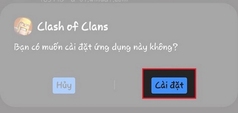 Cần cho phép cài đặt ứng dụng để hoàn tất ngay