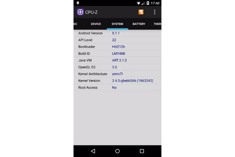 Hướng Dẫn Tải CPU Z APK – Công Cụ Kiểm Tra Thông Tin Phần Cứng! 3 Tab Device (Thiết bị)