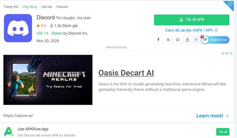 Tải Ngay Discord APK – Kết Nối & Trò Chuyện Dễ Dàng! 2 Mọi người tìm kiếm link tải APK của Discord và nhấp vào