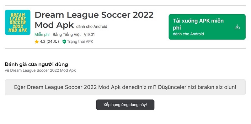 Cách Tải Dream League Soccer 2022 APK – Quản Lý Đội Bóng Trong Tầm Tay 2 Mọi người bấm vào nút tải xuống APK miễn phí màu xanh