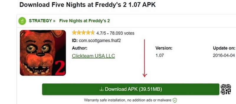 Tải ngay FNAF 2 apk cho android - Phiêu lưu kinh dị đầy lôi cuốn 3 Thực hiện tải ứng dụng về máy