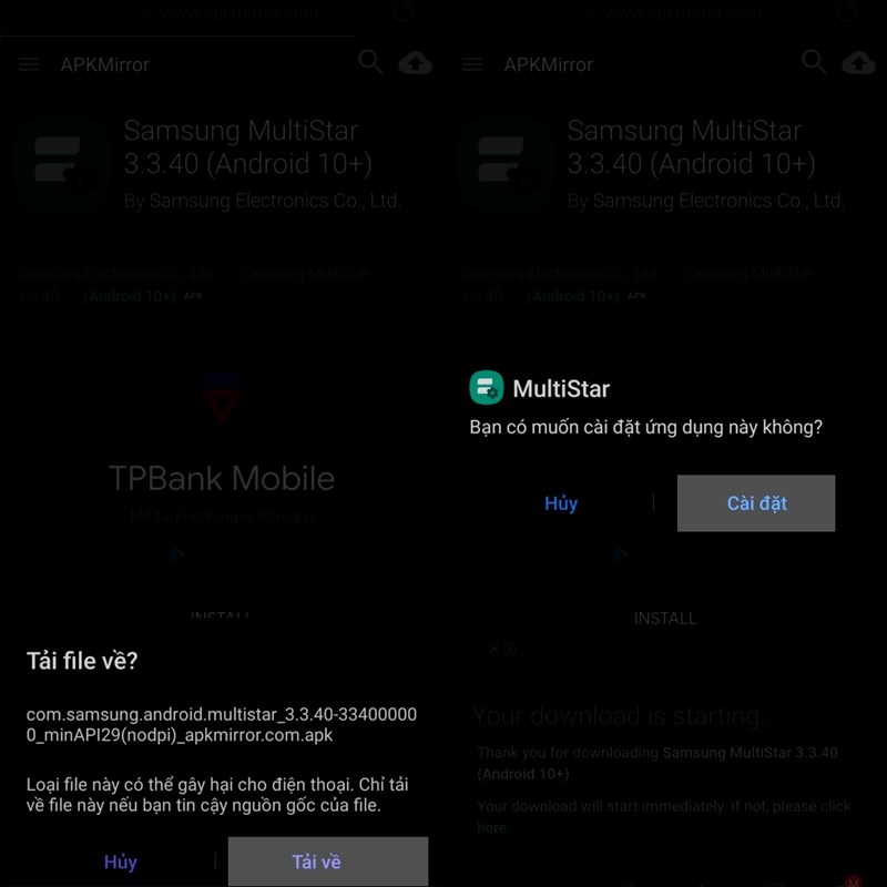 Hướng Dẫn Tải Good Lock APK Cho Android – Tùy Biến Giao Diện Đỉnh! 2 Các bạn hãy chọn cài đặt ứng dụng về máy