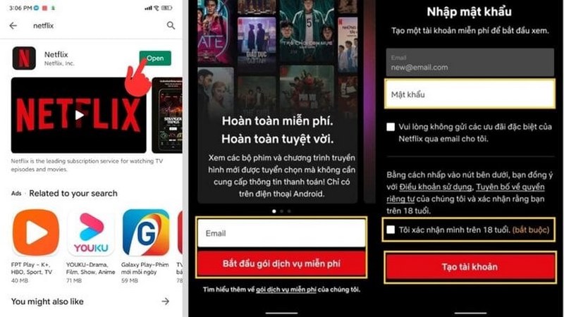 Cách Tải Netflix APK Cho Android Nhanh & Đơn Giản Nhất 3 Các chủ tài khoản nhớ phải nhập đúng thông tin nha