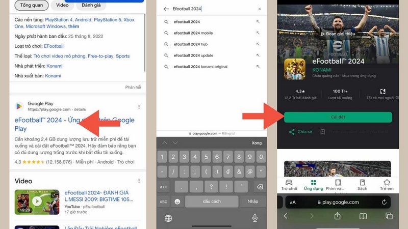 Tải Ngay PES APK Cho Android – Đỉnh Cao Game Bóng Đá! 2 Bạn chỉ cần cố gắng thực hiện lần lượt các bước như hình