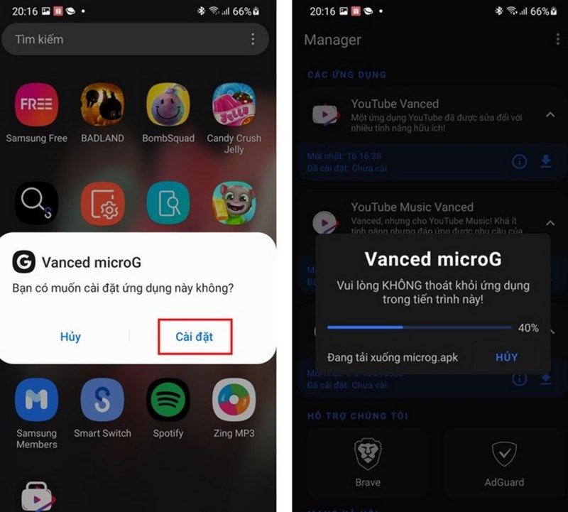 Tải Ngay Vanced Manager APK Cho Android – Quản Lý Video Tiện Lợi! 5 Bấm vào cài đặt Vanced Manager APK