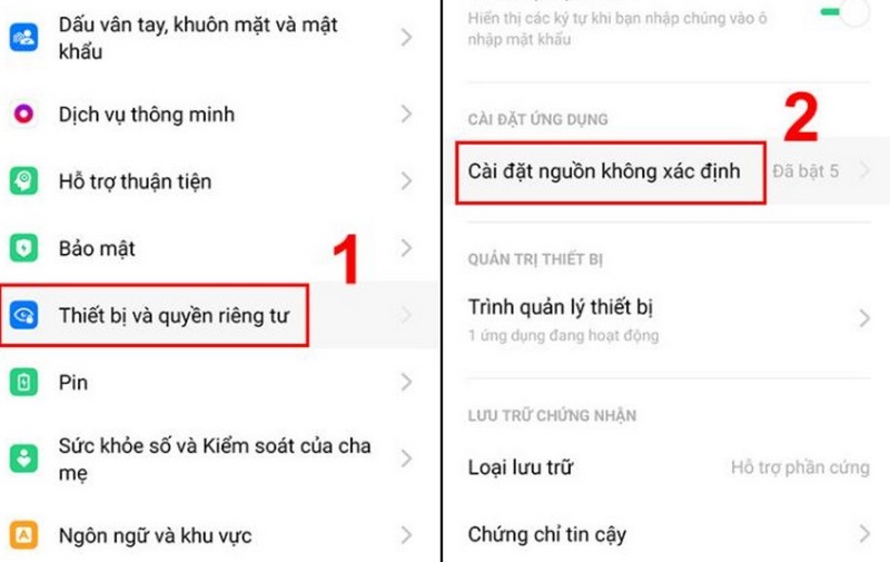 Cách Tải 1 1 1 1 APK Cho Android Nhanh & Đơn Giản 3 Khi file được tải về hãy vào cài đặt nguồn không xác định
