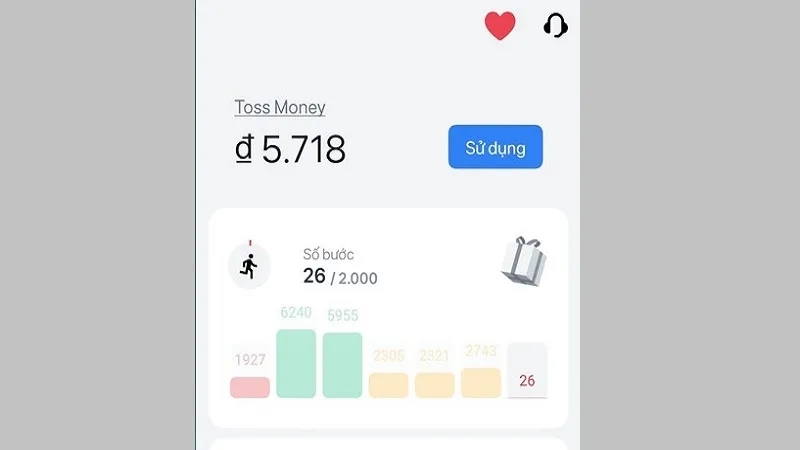 Bạn có thể đổi điểm thưởng thành tiền mặt tại Toss apk